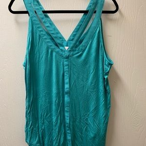 Candies tea tank top with button down accents